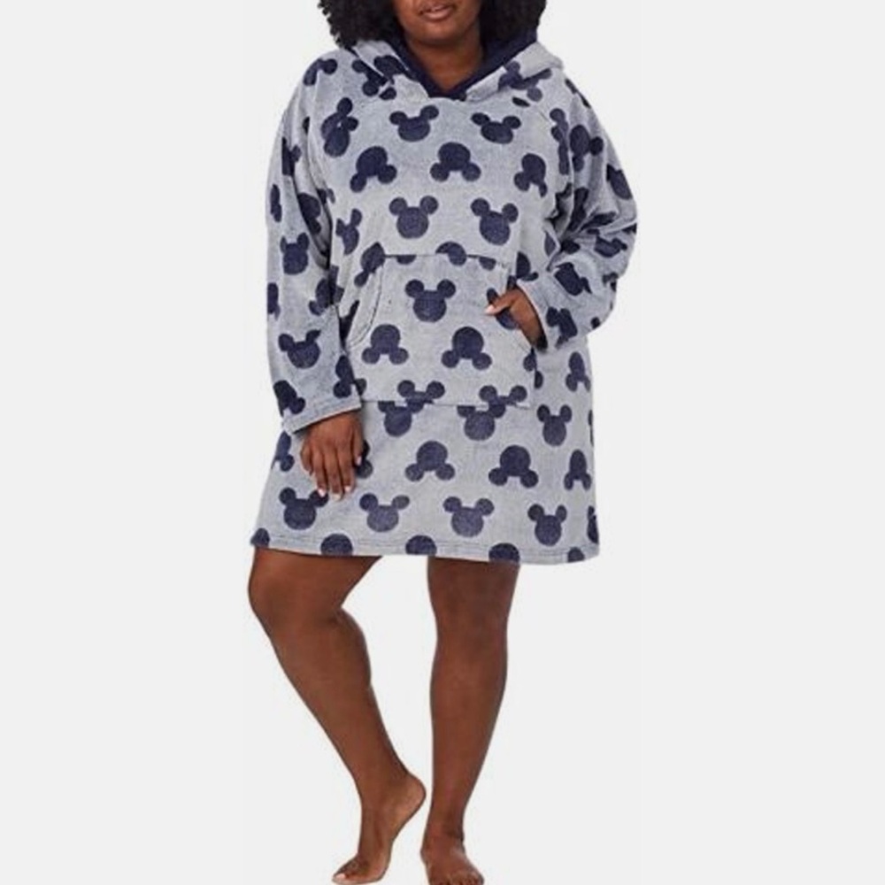 Mickey Mouse Cozy Fleece/Sherpa Lounge Hoodie Sleepwear (M) - Picture 6 of 14